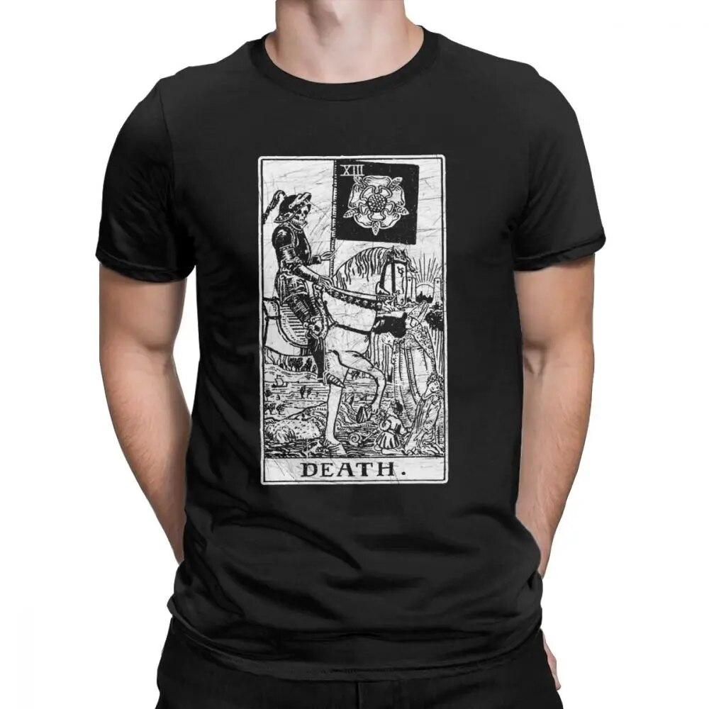 Unisex T-Shirt Death Tarot Card Major Arcana Fortune Telling Occult Cotton The Magician Empress T Shirt Oversized
