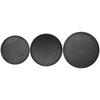 3-teiliges Set 30cm 27cm 24cm Durchmesser Runde Schwarze Holztablett Geschirr Dessert Obsttablett für Zuhause Hotel