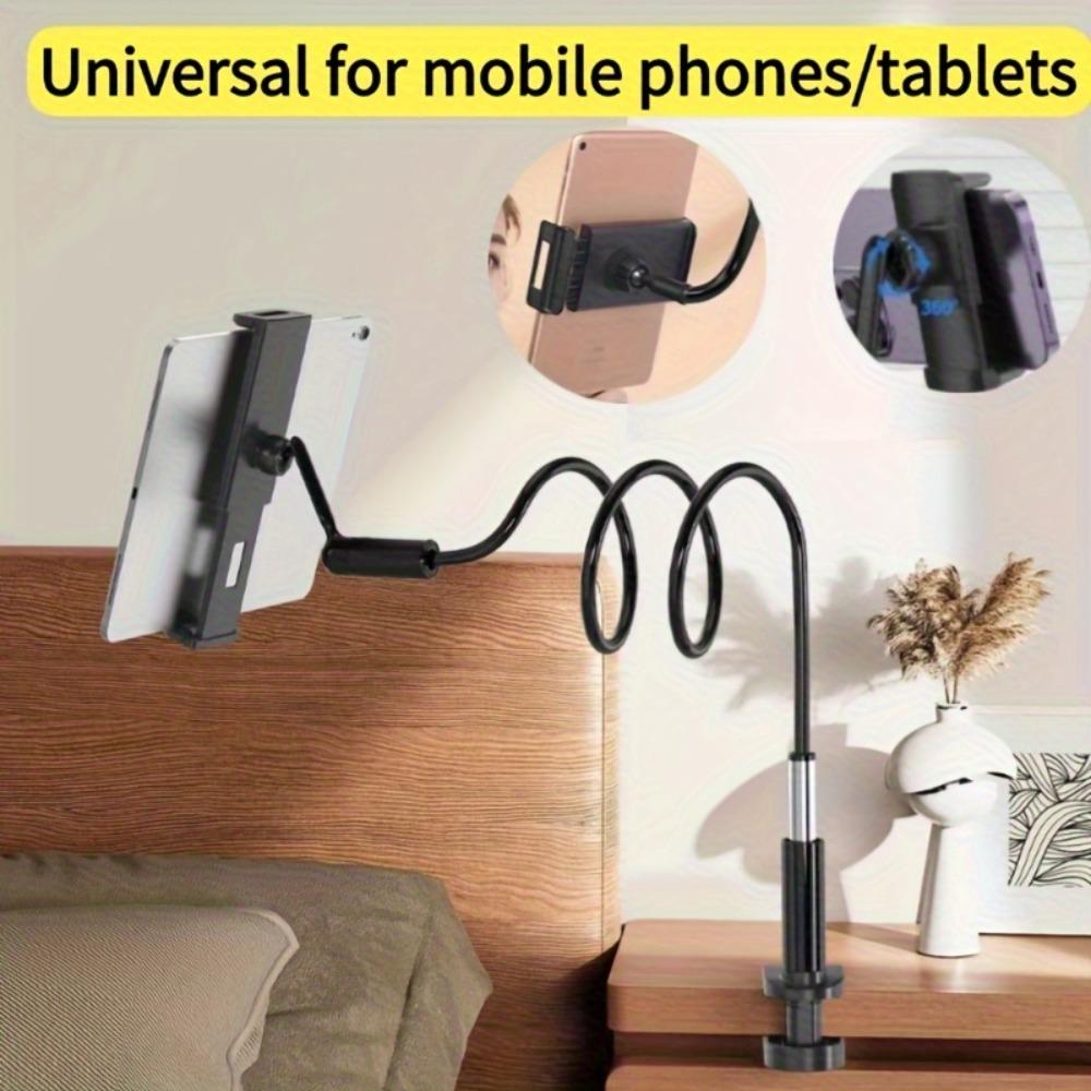 Thickened Flexible Arm Goose Neck Tablet Stand,1pc Tablet and Phone Holder,Suitable for Bed, Bedside, Desk, Bed Headboard, Table