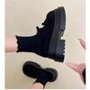 Retro Good-looking Versatile Platform Small Leather Shoes Women's Spring New Big Head Bow Deep Mouth Single Shoes