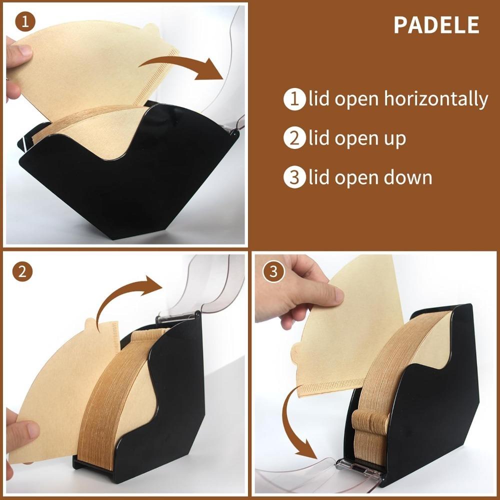 Hand brew Coffee Filter Paper Storage Box Filter Paper Storage Rack with Dust Cover Coffee Filter Paper Tool Can Hold 200 Sheets