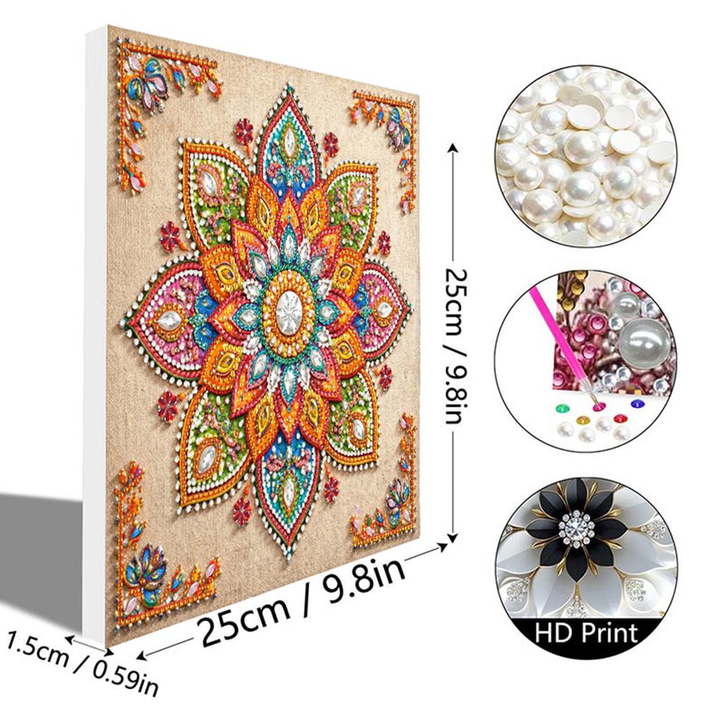 Special Shaped 5D DIY Partial Drill Diamond Art Kit for Adults DIY Gift Home Decor Diamonds Dots Gem Art Kits With Frame 25x25cm