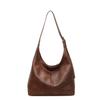 Vintage Commuter Large Capacity Bag Women's Soft Leather Shoulder Bag Underarm Tote Bag