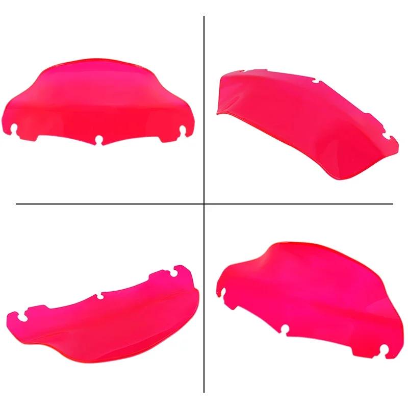 Rotes 9" Motorrad Wellen Windschild Verkleidung Windabweiser Für Harley Road Glide Ultra Custom FLTRU FLTR FLTRX 14-23