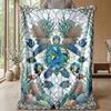 Underwater Marine Life 1 Theme Blanket Lightweight Warm Flannel Blanket Decorative Throw Blanket for Home Decoration