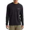 Arc Teryx Hombre S Crag Algodón Logo Manga Larga Camiseta Negra