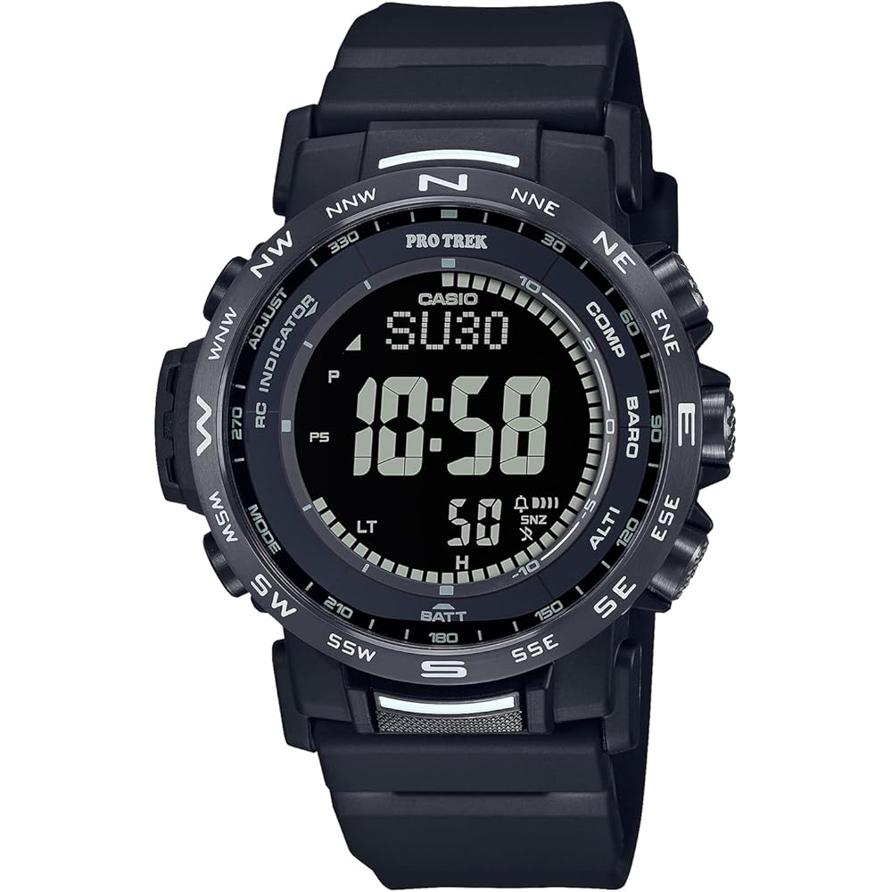 

Годинник Casio Pro Trek [Офіційний японський продукт] Лінія Climber Радіокерований Сонячний Годинник з Механізмом з Біомаси PRW-35Y-1BJF Чоловічий Повністю Чорний