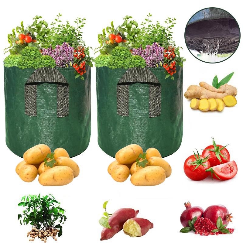 1-10 Gallons Plant Grow Bag Veg Planting Bag Gardening Tools and Planting Supplies Growing Bags for Seedlings Gardening Supplies