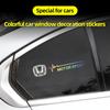 ABO2  2Pcs Car Window Sticker Auto Glass Decoration Stickers For Honda Civic Accord Fit Jazz Pilot CRV Odyssey Passport City Shuttle