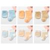 4 Pairs/Set Baby Gloves Socks Bundle 0-3 Months Anti Scratch Soft Mittens Newborn Set Elastic Stockings for Baby Gift