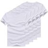 Hisitosa Short Sleeve Crew Neck Antibacterial and Odor Addictively Soft Men's 5-Pack Undershirts, T-Shirts, Resistant, 100% Cotton, (White, L)