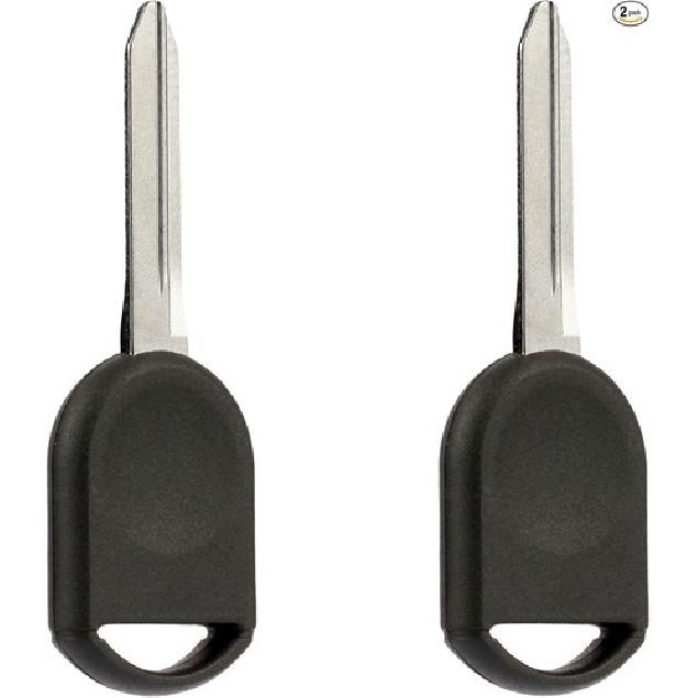 Replacement 80 Bit Transponder Ignition Car Key, Set of 2