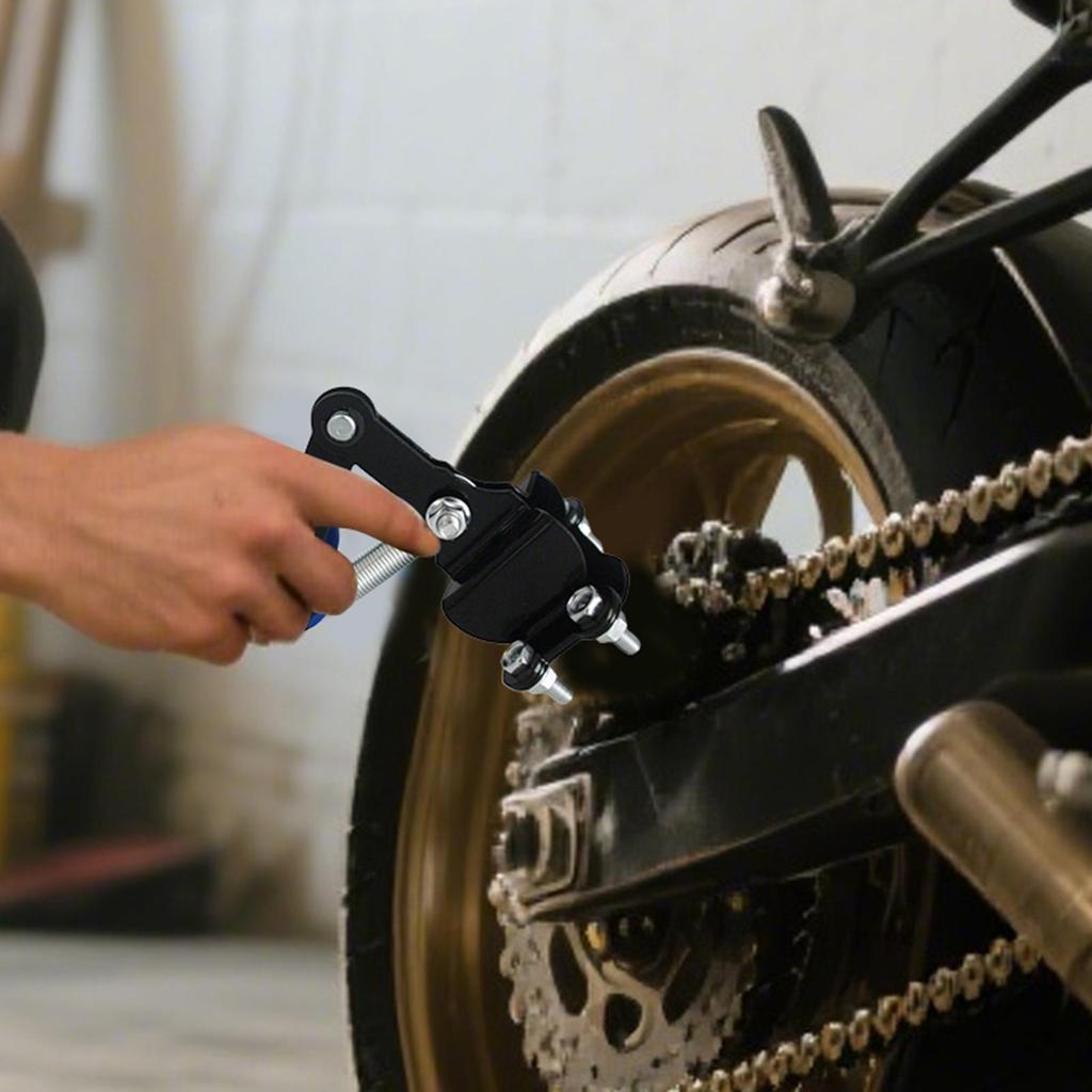 Motorcycle Chain Adjuster Universal Chain Tensioner With Guide Wheels Motorbike Chain Tensioner Iron For Dirt Bike ATV Motocross