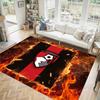 Bournemouth Football Design Crystal Velvet Carpet Cozy Non?Slip Printed Rug For Bedroom Living Room Entrance