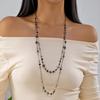 Vintage Double-Layer Tassel Necklace for Women - Retro Light Luxury Style