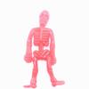 10Pcs Novelty Funny Soft Rubber Bone Man Halloween Creative TPR Simulation Skull Skeleton Children's Stress Relief Toys