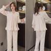 Autumn/Winter Women's Lace Velvet Pajama Set - Long-Sleeved, Soft, Warm, Princess Style