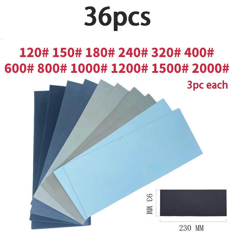 Schleifpapier Set Nass/Trocken Schleifpapier Polieren 60-20000 Körnung Schleifpapier Schleifwerkzeuge Auto Metall Kunststoff Polieren
