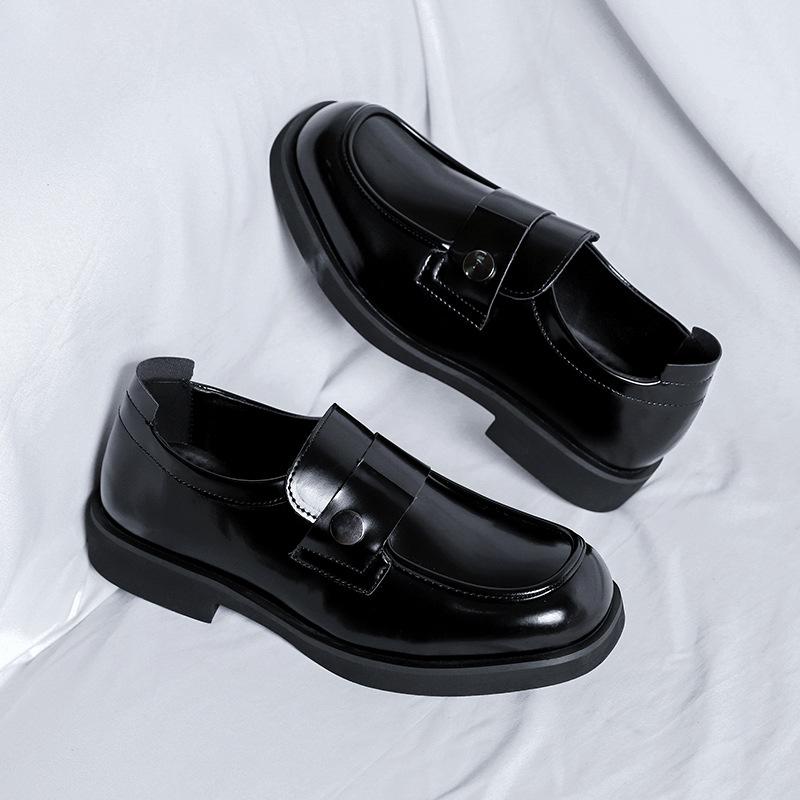 Small leather shoes men's design sense niche spring and autumn flat-soled single shoes lazy one pedal