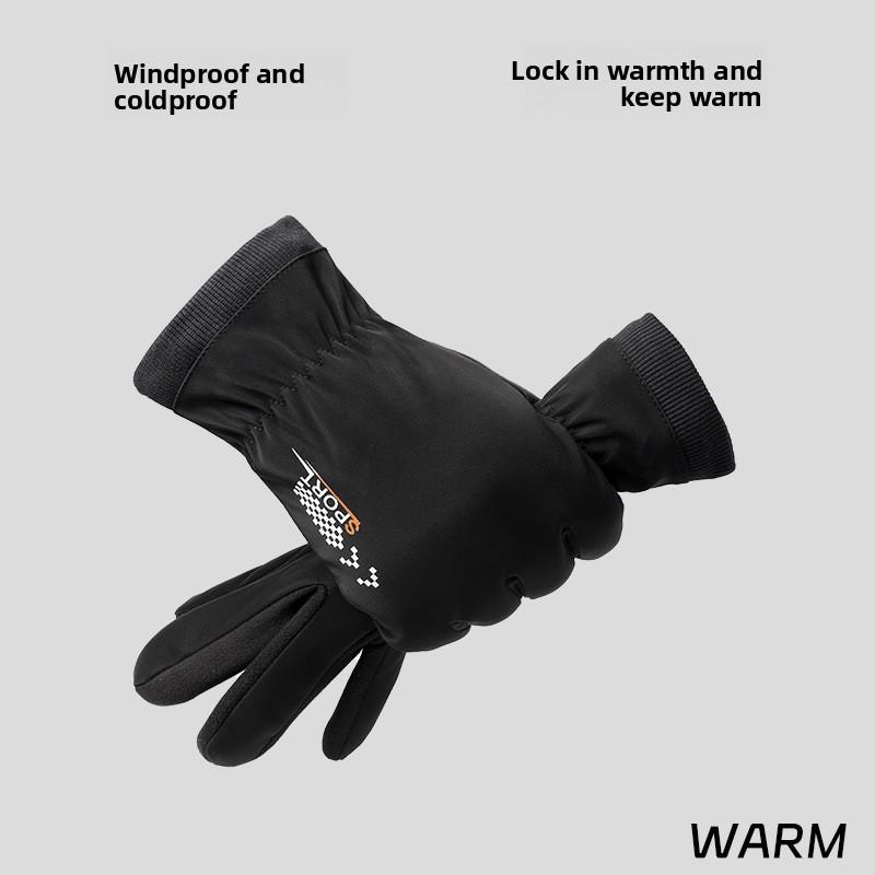 Mens Winter Heated Gloves For Commuting With Touch Screen Functionality And Windproof Design чёрный