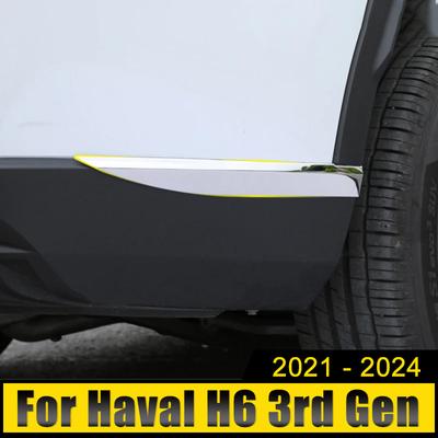 Pour Haval H6 3e génération GT 2024 2024 2024 2024 HEV PHEV, bandes de protection de pare-chocs avant et arrière, pièces de modification extérieures