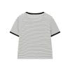 Ledian Color-block Striped Round Neck T-Shirt