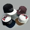 Lente En Herfst Kleurcombinatie Geruit Letter Borduurwerk Baseballpet Mannen En Vrouwen Plat Top Hip Hop Retro Platte Rand Pet