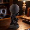 3D Printed Sculpture Figurine Matte Black 3D Printed Statue with Frosted Texture Symbolizing
