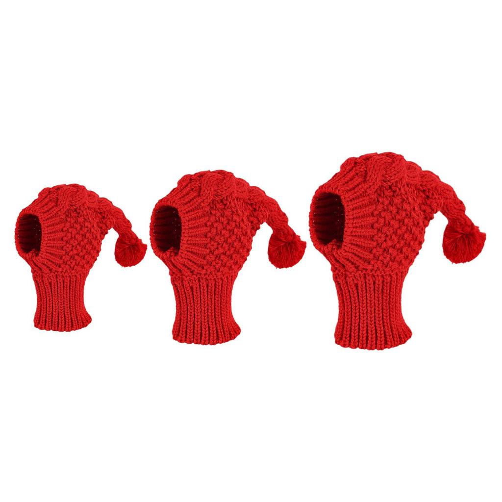 Crocheted Snood Funny Pet Cap Windproof for Outdroor Dogs Christmas Gifts