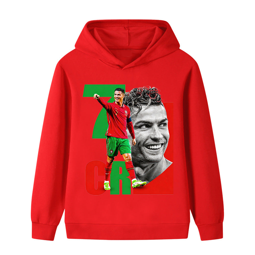 Autunno 2026 Felpa Casual per Bambini Felpa Sportiva per Ragazzi e Ragazze Stampa Ronaldo 2-14 Anni Moda Bambini Top a Felpa