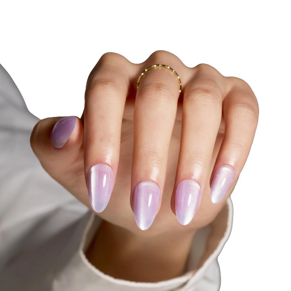 Cat Eye Wearable False Nails - Simple Whitening, Removable, High-End Nail Patches