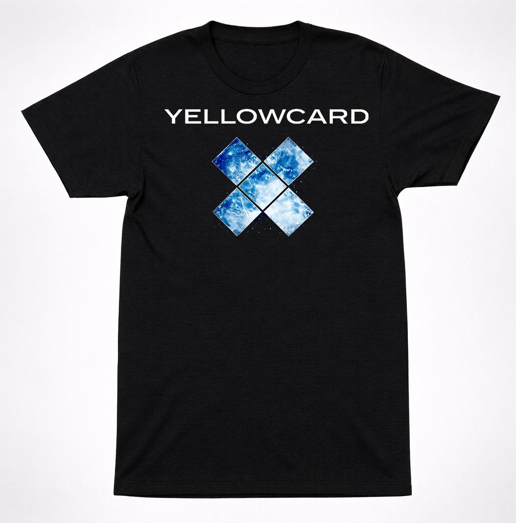 Yellowcard Earth X T-Shirt Yellow card Distressed Emo Pop Punk Band Tee S разноцветный