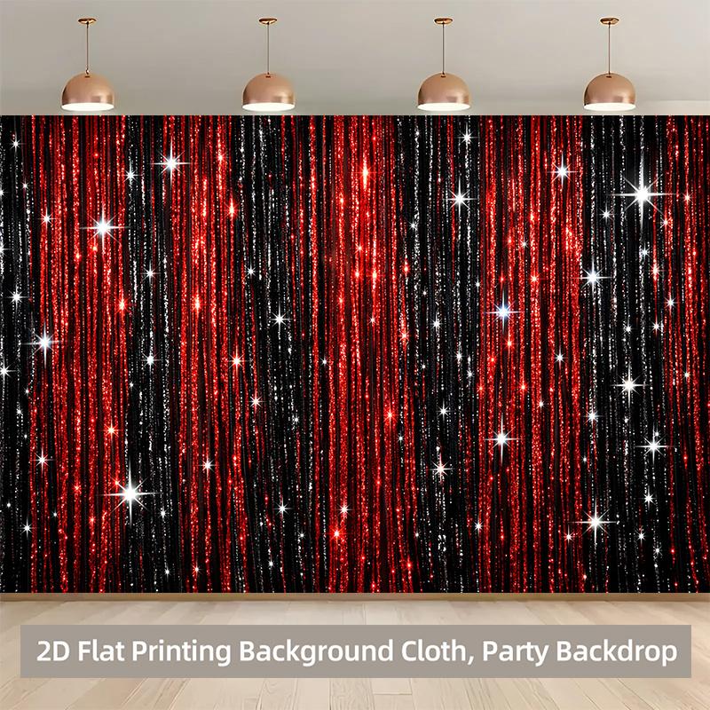 2D Plane - 1 piece of 2D plane printed background banner a dazzling red and black light background party banner