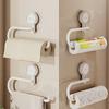 Non Drilling Kitchen and Bathroom Tissue Racks, Towel Racks, Plastic Film Storage Racks, Suction Cup Wall Mounting Racks