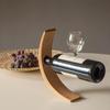 Bamboo Product Balance Red Wine Rack Single Wine Bottle Stand Decor Creative Wine Bottle Rack Display Stand Decoration