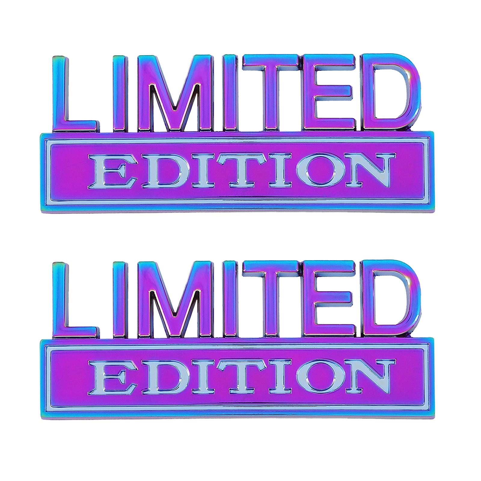 

2Pcs LIMITED EDITION Emblem Gradient Purple Car Sticker Accessories Car Tools Suitable for All Models Decoration Car Accessories фіолетовий