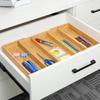Expandable Bamboo Kitchen Drawer Organizer,Adjustable Cutlery Holder and Cutlery Tray Organizer,Drawer divider for silverware,Ta
