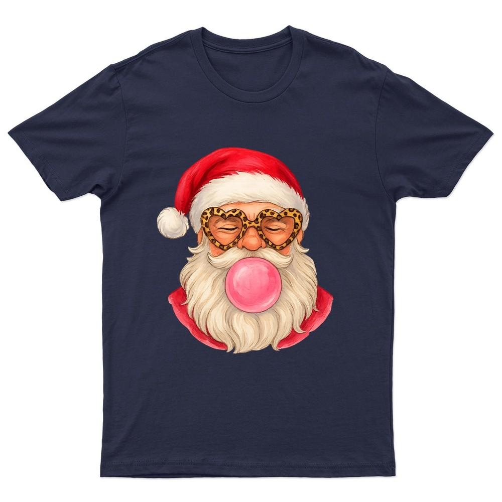Santa Bubblegum Christmas Holiday TShirt Unisex Gift Retro Funny Unisexs