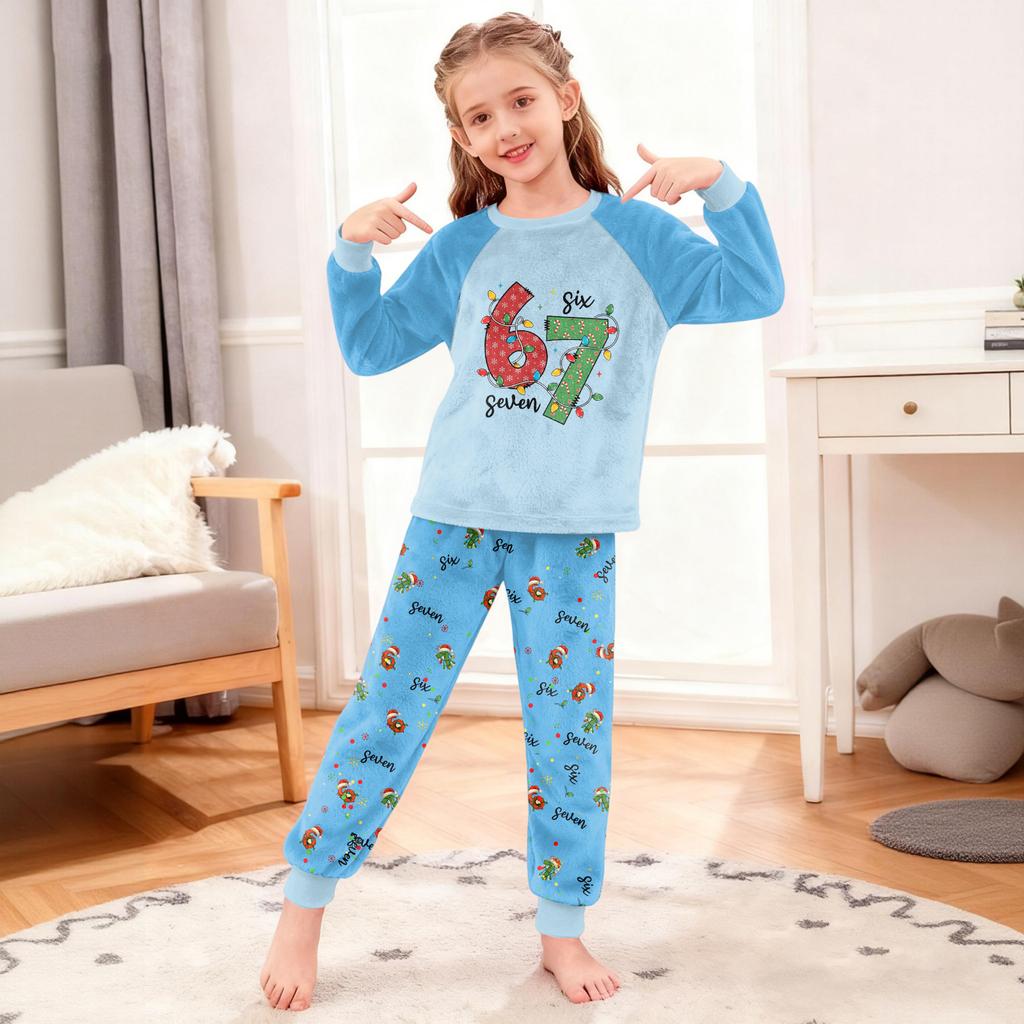 Children's Boys And Girls Thin Two-piece Long-sleeved Pants Two-piece