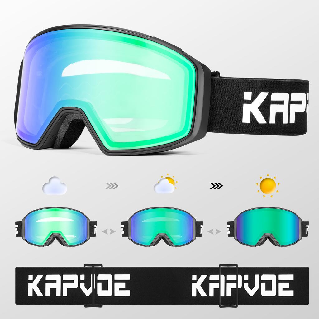Photochromic UV400 Protection Ski Goggles Sports Mask for Men Women Winter Anti-Fog Snowboarding Goggle Skiing Glasses