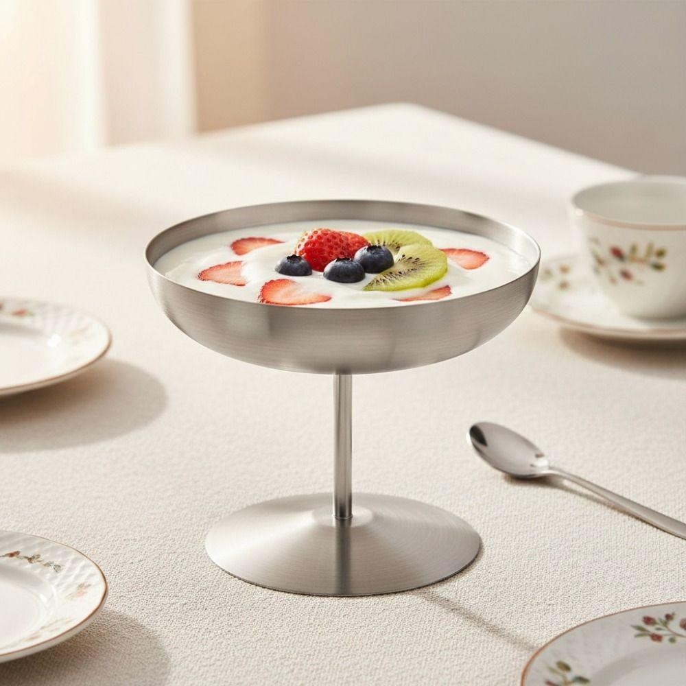 Rust-proof Goblet Stainless Steel Pudding Cup Durable Dessert Cup Bar