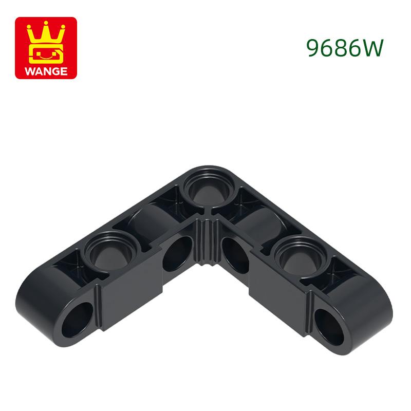 Non-Toxic 58Pcs/Lot 9686W 1X4 Right Angle Steering With 7Holes Block Moc Color Accessories Compatible With Brick Diy Children'S Toy