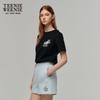 Teenie Weenie Women's Bear & Letter Embroidered Short Sleeve T-Shirt