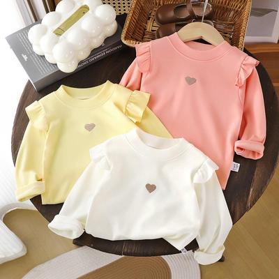 Mädchen Langarmshirt Schlichtes Kinder Base T-Shirt Pullover