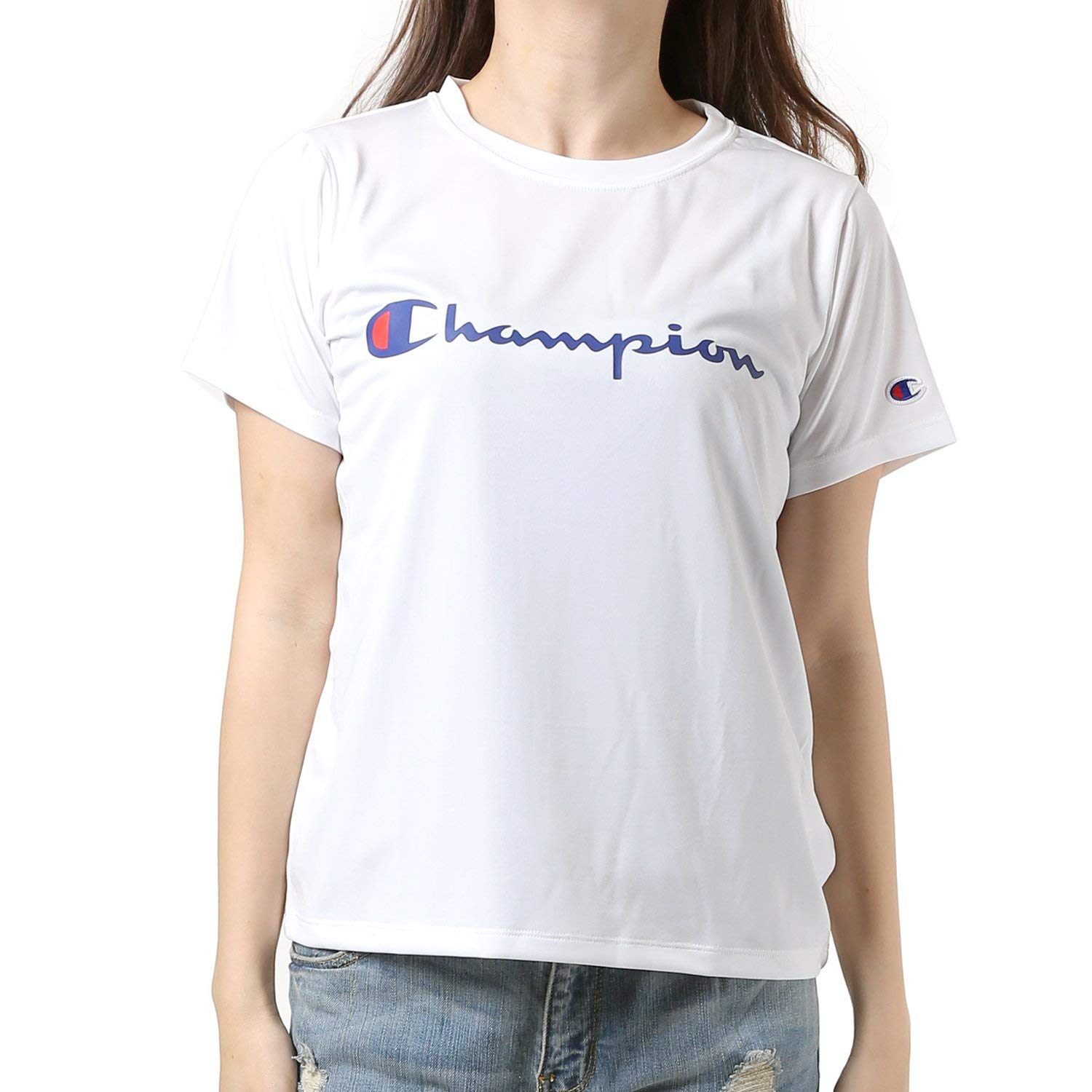 

Champion Sports UV Reflective Size L to Japanese Size CW-PS303 Women s Sweatshirt, Quick-Drying, Antibacterial, Odor-Resistant, Protection, белый