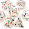 7 Pcs Silver Flower Metal Dice Solid Metal Polyhedral Dice Set Suitable for Role-Playing RPG Board Game Card Game