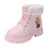 Versatile 2025 Autumn/Winter Cartoon Waterproof Leather Martin Boots for Toddlers - Boys & Girls