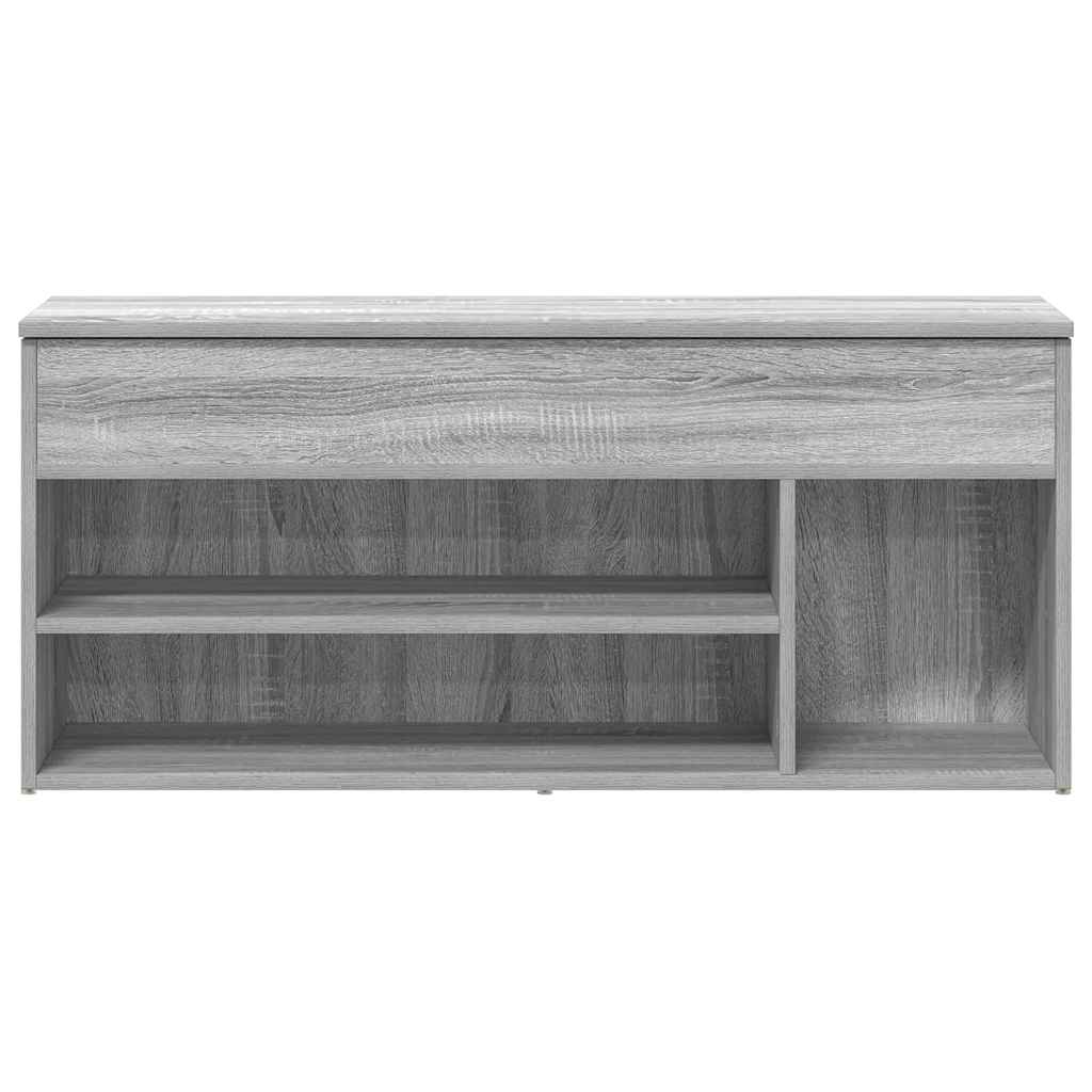 vidaXL Schuhbank Grau Sonoma 102x30,5x45 cm Holzwerkstoff