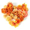 Autumn Orange Artificial Flowers Silk Fake Flowers for Home Room Decor Garden Wedding Decoration Bouquet Wreath Gift Accessories