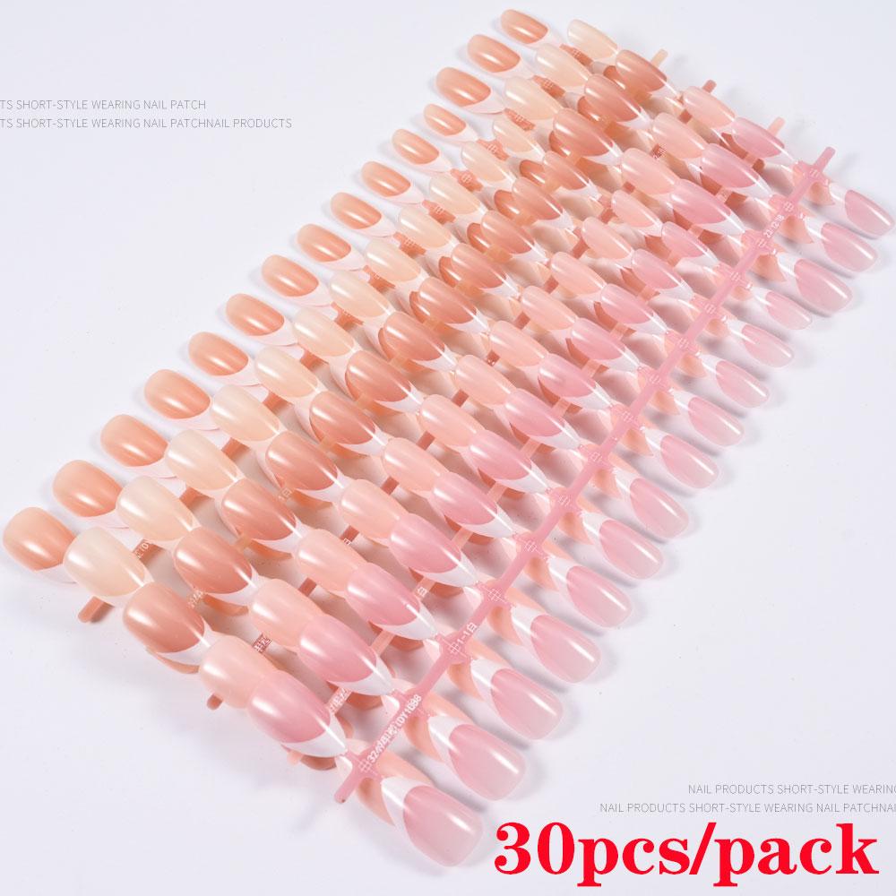 120/150pcs Nude French Almond Tips Press on Nails Pre-applied Tip Primer Soft Gel Tips 15 Sizes Short Extension Tip 17-24mm